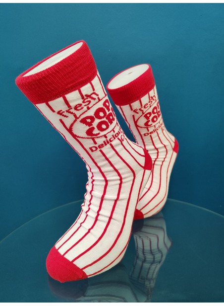 V-tex socks pop corn - red white