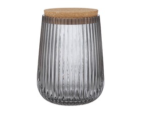 Ladelle Γυάλινο Δοχείο Γκρι Zephyr 500ml-12x15,7cm