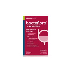 Olonea BacteFlora Cranberry Συμπλήρωμα Διατροφής Για Το Ουροποιητικό Σύστημα 30 φυτικές κάψουλες