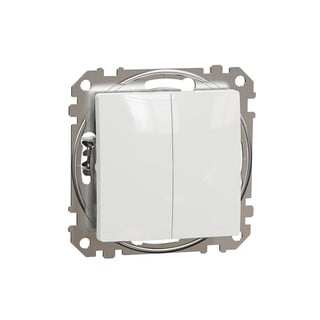 Sedna Design & Elements Διπλό Μπουτόν 10A Λευκό SD