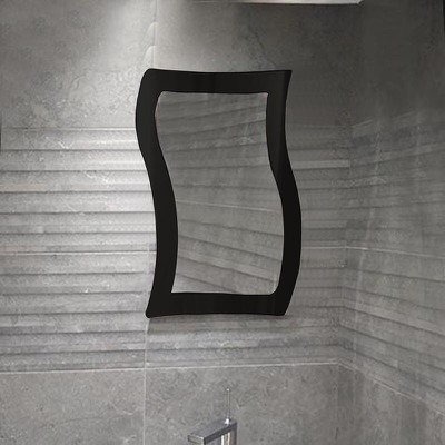 Καθρέπτης μπάνιου με inox μεταλλικό περίγραμμα 47x