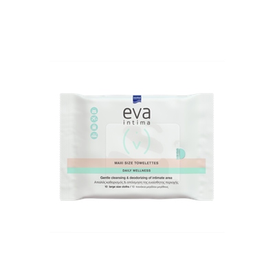 INTERMED Eva Intima Fresh & Clean Πανάκια Καθαρισμού Ευαίσθητης Περιοχής Με Προβιοτικά Και Πρεβιοτικά x12