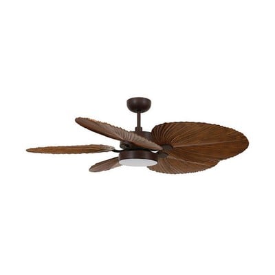 Ceiling Fan Bali Orb/Koa 132cm 1 Light Dark Brown 