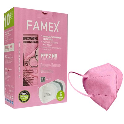 Child Protection Mask FFP2 Butterfly 5 Layers Pink