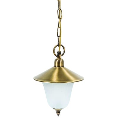 Brass Hanging Lantern Antique Height:22cm Ε14 Ip43