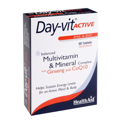 Health Aid Day-vit Active with Ginseng & CoQ10 30 