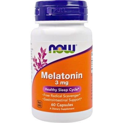 NOW FOODS Melatonin 3mg Συμπλήρωμα Διατροφής Μελατονίνης Για Αϋπνία & Διαταραχές Ύπνου x60 Κάψουλες