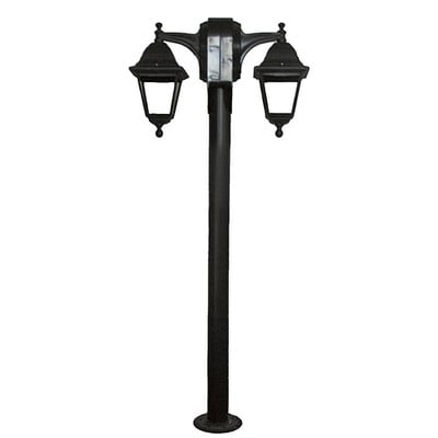 Garden Post Light Plastic Black Two-Light Lp-511Eb