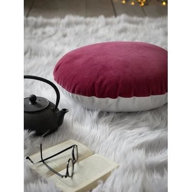 Διακοσμητικό Μαξιλάρι Φ.45 - Velvety Red/light Gra