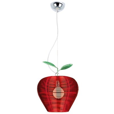 Pendant Light 1xE27 Wire Red Apple