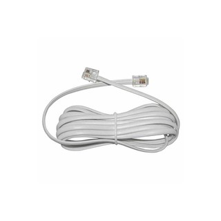 Telephone Connection Cable with Clips 3m White 01-