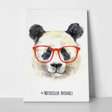 Panda hipster red glasses 446665120 a