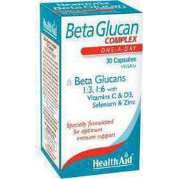 HealthAid BetaGlucan COMPLEX 30 vcaps, Συμπλήρωμα από Βήτα Γλυκάνες, για την ενίσχυση του Ανοσοποιητικού Συστήματος, τη μείωση της Χοληστερίνης και την αντιμετώπιση των Αλλεργιών