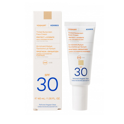 Korres Yoghurt Tinted Sunscreen Face Cream SPF30 Γ