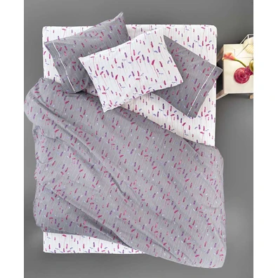 Σετ 3τμχ. Σεντόνια με Λάστιχο Eloise Purple 100x20