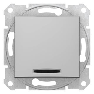 Sedna Switch with Indicator Light Aluminium SDN040