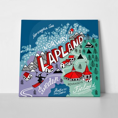 Illustrated map lapland 328600814 a
