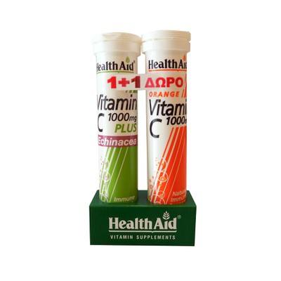 Health Aid Vitamin C 1000mg Plus Echinacea με Γεύσ