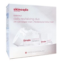 Skincode Essentials Revitalizing Duo Σετ 24h Cell Energizer Cream - 24ωρη Κρέμα Κυπαρικής Επανόρθωσης, 50ml & ΔΩΡΟ Revitalizing Eye Contour Cream - Αναζωογόνηση & Ενυδάτωση Ματιών, 15ml
