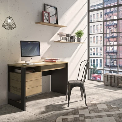 Γραφείο Russel 120x54x86εκ. Helvezia Oak / Black