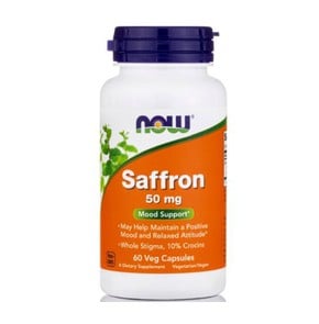 Now Foods Saffron 50mg, 60 Caps