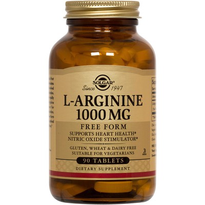 SOLGAR L-Arginine 1000mg Συμπλήρωμα Διατροφής Με Αργινίνη Για Τη Σωστή Λειτουργία Των Κυττάρων & Του Μεταβολισμού x90 Δισκία