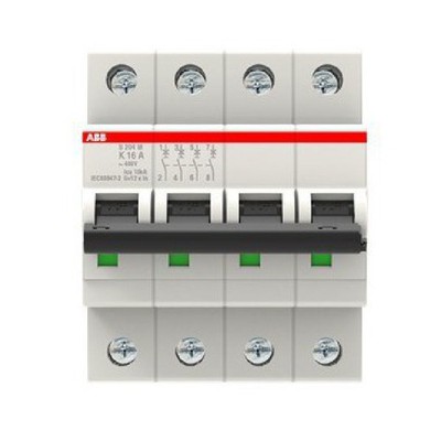 Mini Circuit Breaker S204M-K 16 K-Char. 10Ka 16A 4