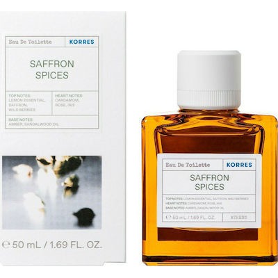 KORRES Saffron Spices Eau De Toilette Ανδρικό Άρωμα Με Ζεστές Ξυλώδεις Νότες 50ml