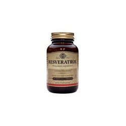 Solgar Resveratrol 100mg Dietary Supplement For Good Cardiovascular Health 60 Herbal Capsules