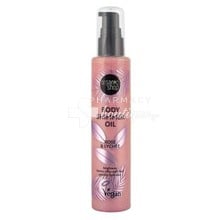 Organic Shop Body Shimmer Oil Rose & Lychee - Ξηρό Λάδι Σώματος για Λάμψη, 100ml