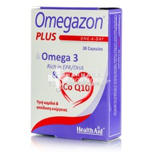 Health Aid Omegazon Plus (Ω3 + CoQ10) - Καρδιά & Κυκλοφορικό, 30 caps