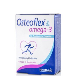 Health Aid Osteoflex 30tabs & Omega 3 750mg 30caps - DUAL PACK, Συνδυασμός με γλυκοζαμίνη, χονδροίτινη & Omega 3 Λιπαρά οξέα 750