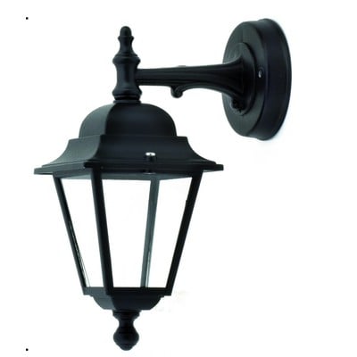 Aluminium Wall Light Lantern Black Height:30cm Ε27