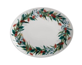 Maxwell & Williams Πιατέλα Οβάλ Πορσελάνης Holly Berry 38x30,5cm-Σε Συσκευασία Δώρου