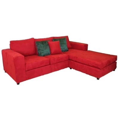 Γωνιακός καναπές Δεξιά γωνία Ύφασμα 230x185x90cm M