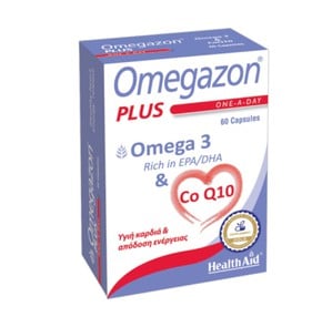 Health Aid Omegazon Plus Omega-3 & Co-Q10 30mg, Γι
