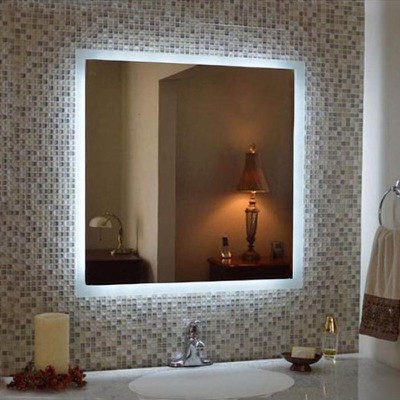 Καθρέπτης μπάνιου τετράγωνος 80x80/90x90 φωτιζόμεν