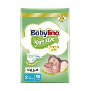 Babylino Sensitive Cotton Soft No2 (3-6 Kg), 50pcs