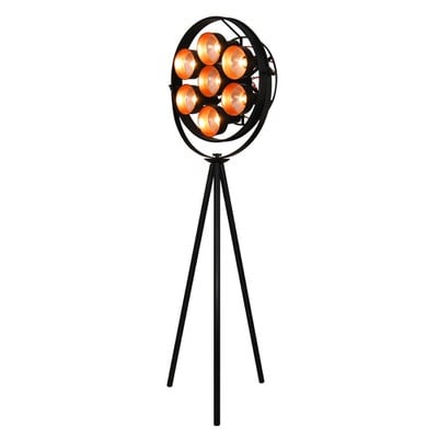 Floor Lamp Hl-244S-7Fl Hector Metal Out Black-In C