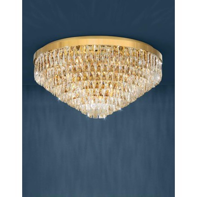 Ceiling Light Valparaiso Gold With Transparent Cry