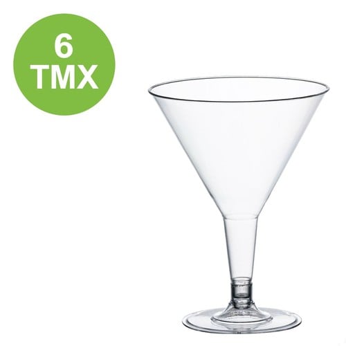 Gota plastike per martini reusable 6 cope 215 ml