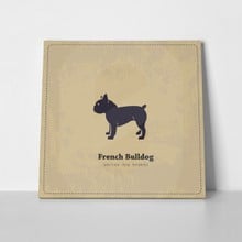 French bulldog silhouette vintage poster 285340826 a