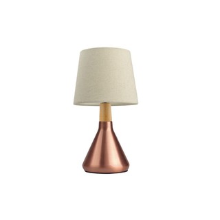 Table Lamp with Fabric Shade E14 Montes Copper Met