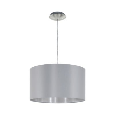 Pendant Light Maserlo With Nickel Mat Shade 1Xe27 