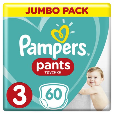 Pampers - Pants Μέγεθος 3 (6-11 kg) - 60 Πάνες-βρακάκι 