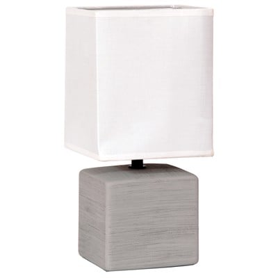 Table Lamp Ceramic Square Grey Ε14