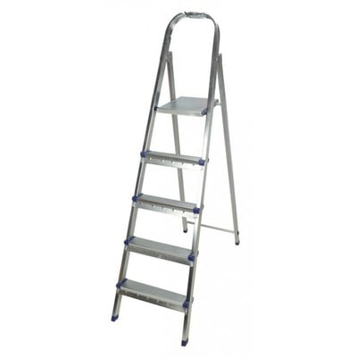 Galvanized Steel Ladder 4+1 Stairs 1,60M