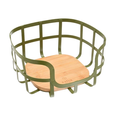 Estia Φρουτιερα Bamboo Essentials Μεταλλικη 24x24x