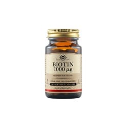 Solgar Biotin 1000mg Dietary Supplement Contributing to Good Hair & Skin Health 50 Herbal Capsules