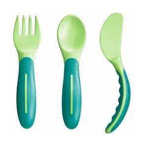 MAM Baby's Cutlery Fork, Spoon & Knife Unisex 6+ M